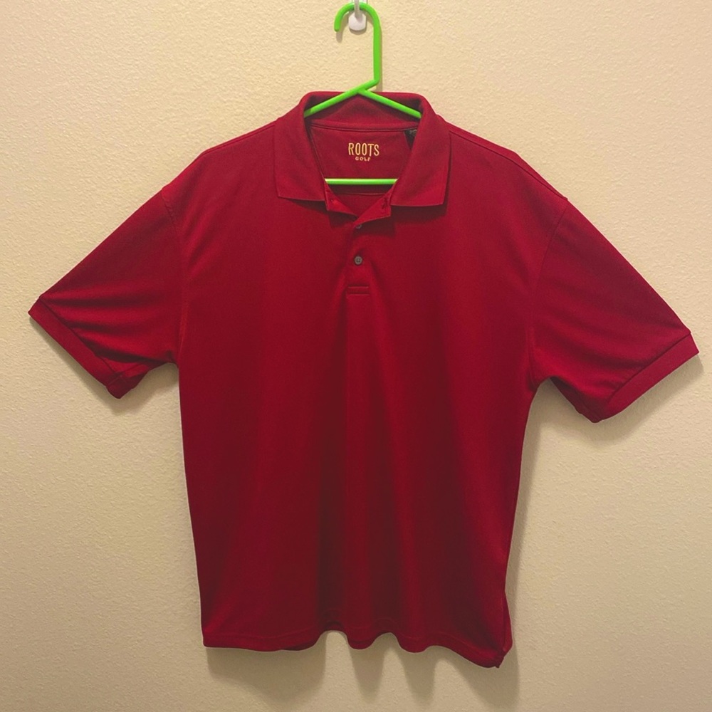 Roots golf shirt.